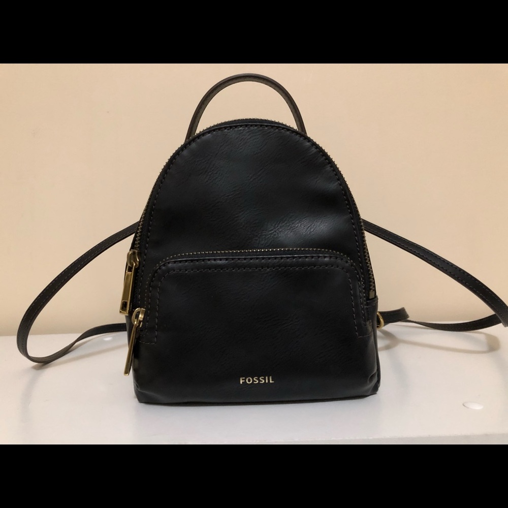 Fossil leather backpack